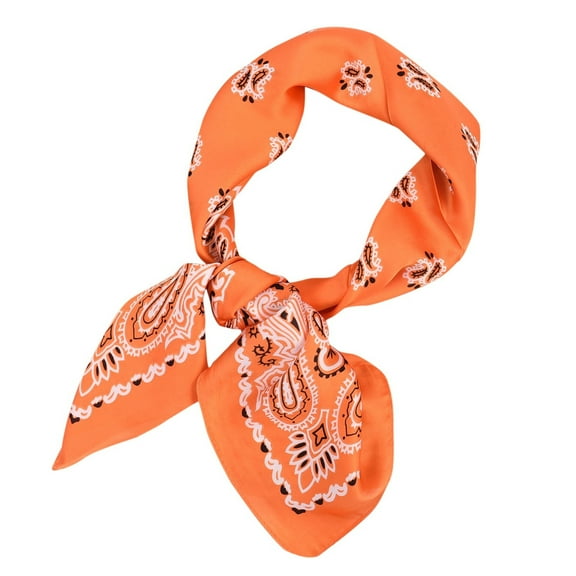 Fimkaul Womens Scarf Spring Prints Satin Cashew Flower Prints Square Summer Winter Fall Shawl Wraps Scarfs