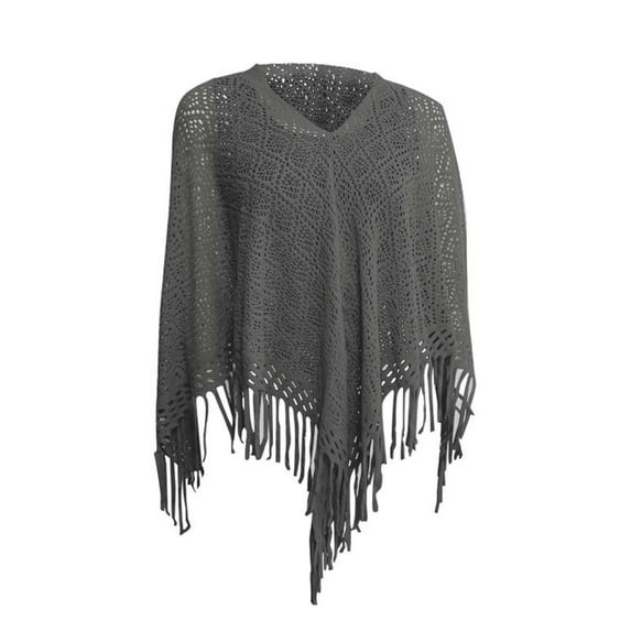 Fimkaul Womens Shawl Wraps Four Seasons Casual Knitted Geometric Tassel Decoration Multi Purpose Shawl Summer Winter Fall