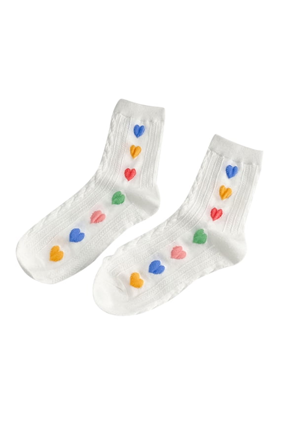 Womens Socks Fall Trend Heart Ware Cotton Beautiful Mid Calf Summer Winter Fall Mens Socks