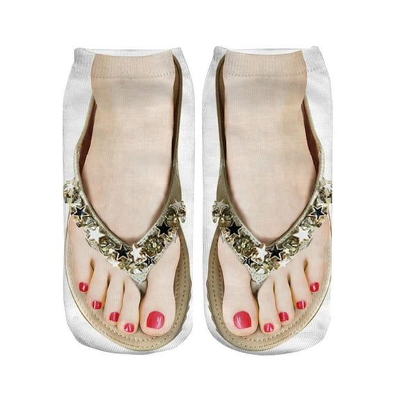 Fimkaul Womens Socks Pattern Manicure Print Funny Hidden Running Personalized Summer Winter Fall Mens Socks