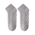 thumbnail image 1 of Womens Socks Solid Coral Velvet Adhesive For Children. Plush Thickened Warm Non Slip Floor Summer Winter Fall Mens Socks, 1 of 6
