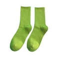 thumbnail image 1 of Fimkaul Womens Socks Solid Medium Tube Light Thin Spring Colored Multi Colored Four Season Soft Summer Winter Fall Mens Socks, 1 of 1