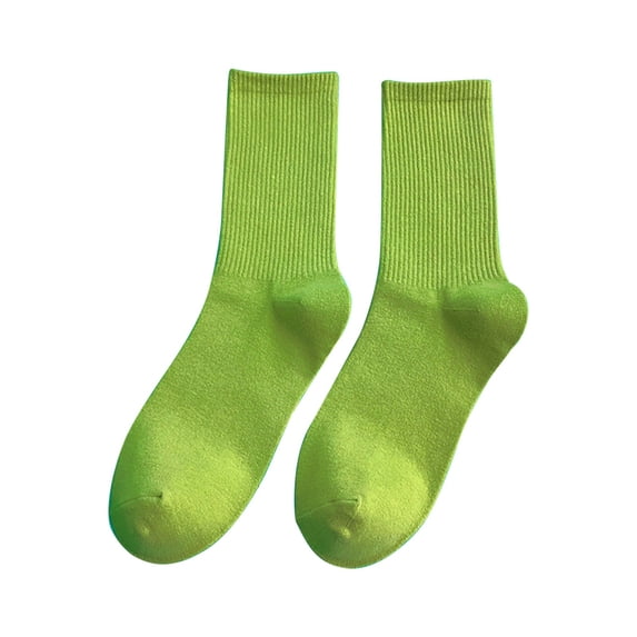 Fimkaul Womens Socks Solid Medium Tube Light Thin Spring Colored Multi Colored Four Season Soft Summer Winter Fall Mens Socks