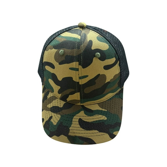 Fimkaul Womens Summer Baseball Cap Fashion Slightly Curved Duck Tongue Wide Brim Spring Breathable Mesh Camouflage Sun Hats for Men