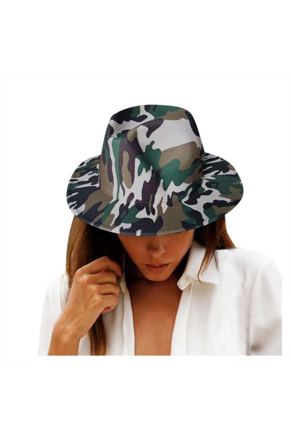 Womens Summer Baseball Cap Hat For Party For Hat Wide Printed Jazz Camouflage Sun Hats for Men