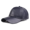thumbnail image 1 of Fimkaul Womens Summer Baseball Cap Leather Adjustable Leather Peaked Mens Sun Hats, 1 of 4
