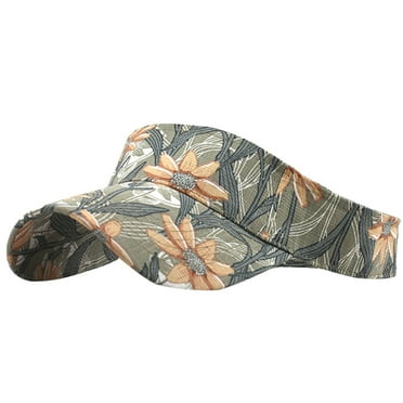 Fimkaul Womens Summer Baseball Cap Unisex Empty Top Sun Hat Washed Canvas Visor Printed Adjustable Mens Sun Hats