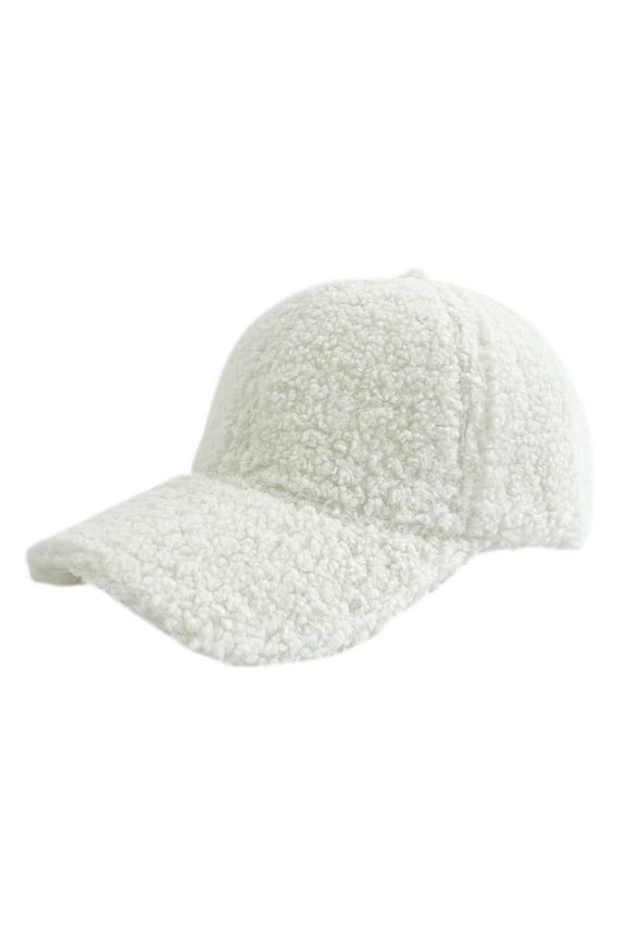 Womens Summer Baseball Cap Winter Faux Lamb Wool For Teddy Sports Hats Warm Winter Outdoor Travel Gift Sun Hats for Men