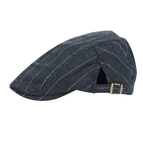 Fimkaul Womens Winter Beret Hats Simple Washable Breathable Cap Striped British Retro Forward Caps Berets Hat