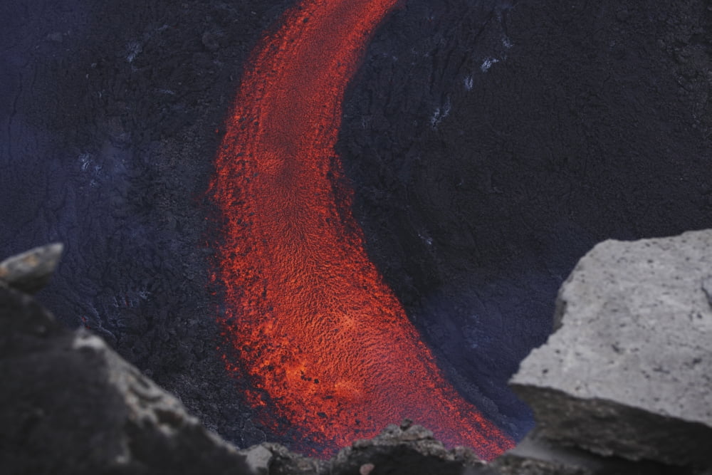 Fimmvorduhals lavaflow Eyjafjallajokull Iceland Canvas Art - Martin RietzeStocktrek Images (17 x 12)
