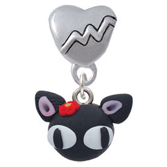 Fimo Clay Cute Kitty - Heartbeat Charm Bead