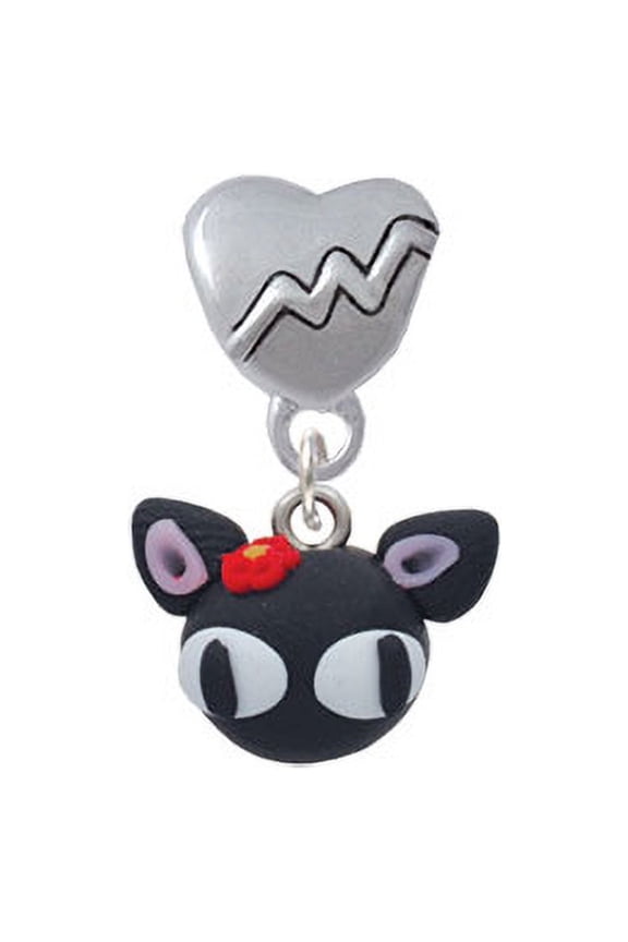 Fimo Clay Cute Kitty - Heartbeat Charm Bead