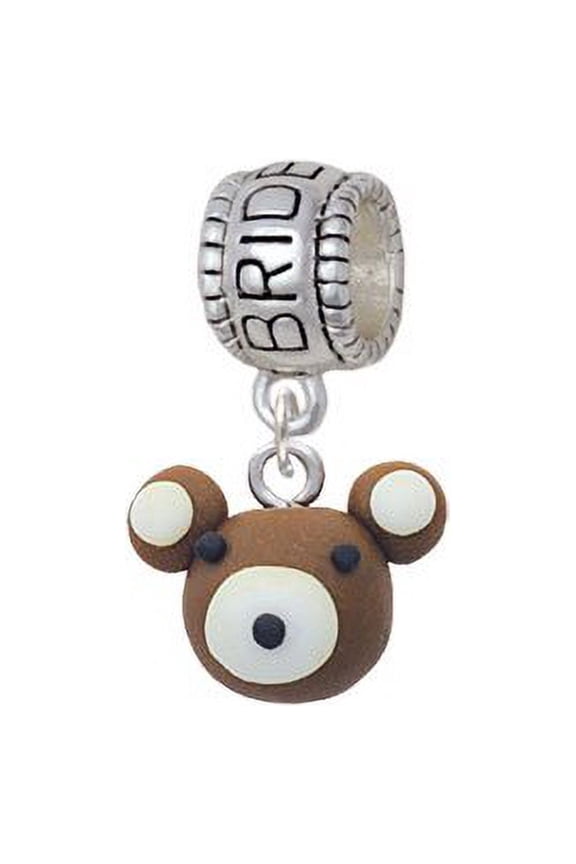 Fimo Clay Teddy Bear - Bridesmaid Charm Bead