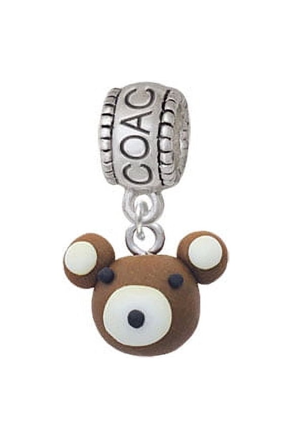 Fimo Clay Teddy Bear - Coach Charm Bead