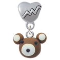 thumbnail image 1 of Fimo Clay Teddy Bear - Heartbeat Charm Bead, 1 of 1