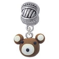 thumbnail image 1 of Fimo Clay Teddy Bear - Large Rope with Cross Beads Charm Bead, 1 of 1