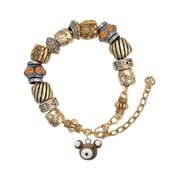 Fimo Clay Teddy Bear Two Tone Christian Bead Bracelet