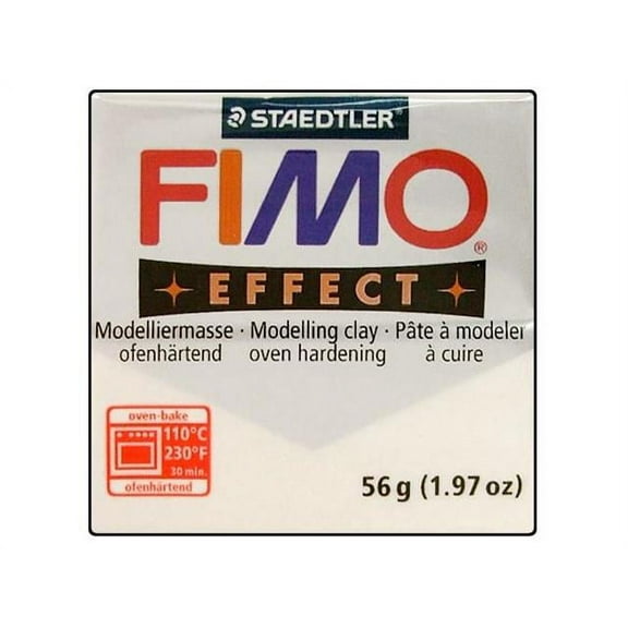 Staedtler Fimo Glitter Effect Polymer Clay - 2 oz, Glitter White