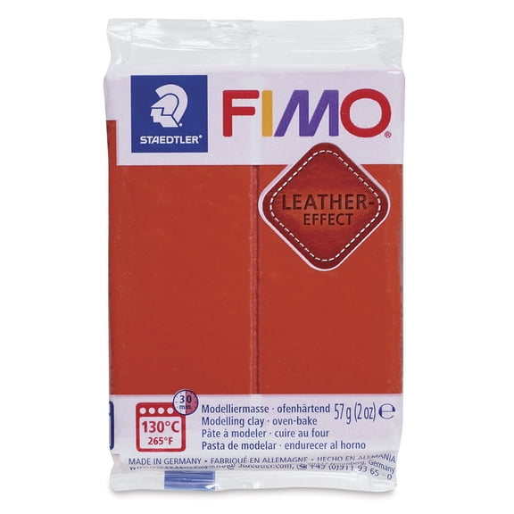 Staedtler Fimo Leather Effect Clay - Rust, 2 oz