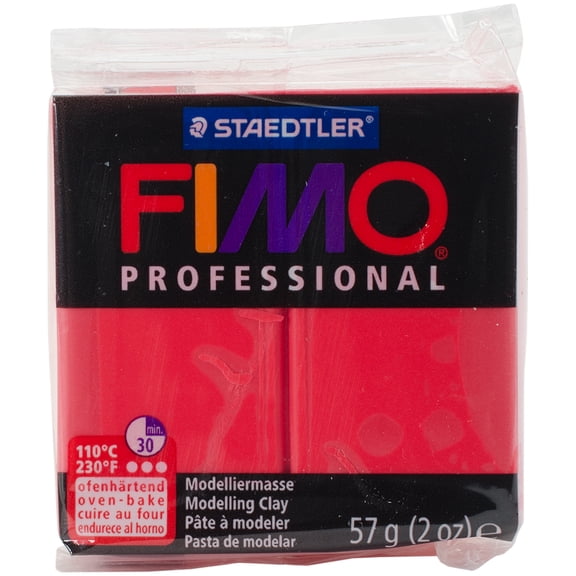 Staedtler Fimo Professional Polymer Clay - True Red, 2 oz