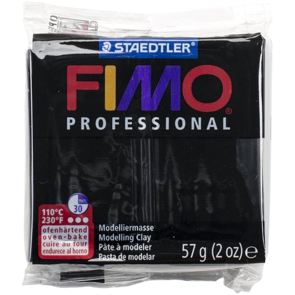 Staedtler Fimo Professional Polymer Clay - Black, 2 oz