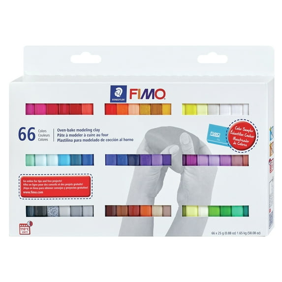 Staedtler Fimo Soft Polymer Clay - Color Sampler, Set of 66