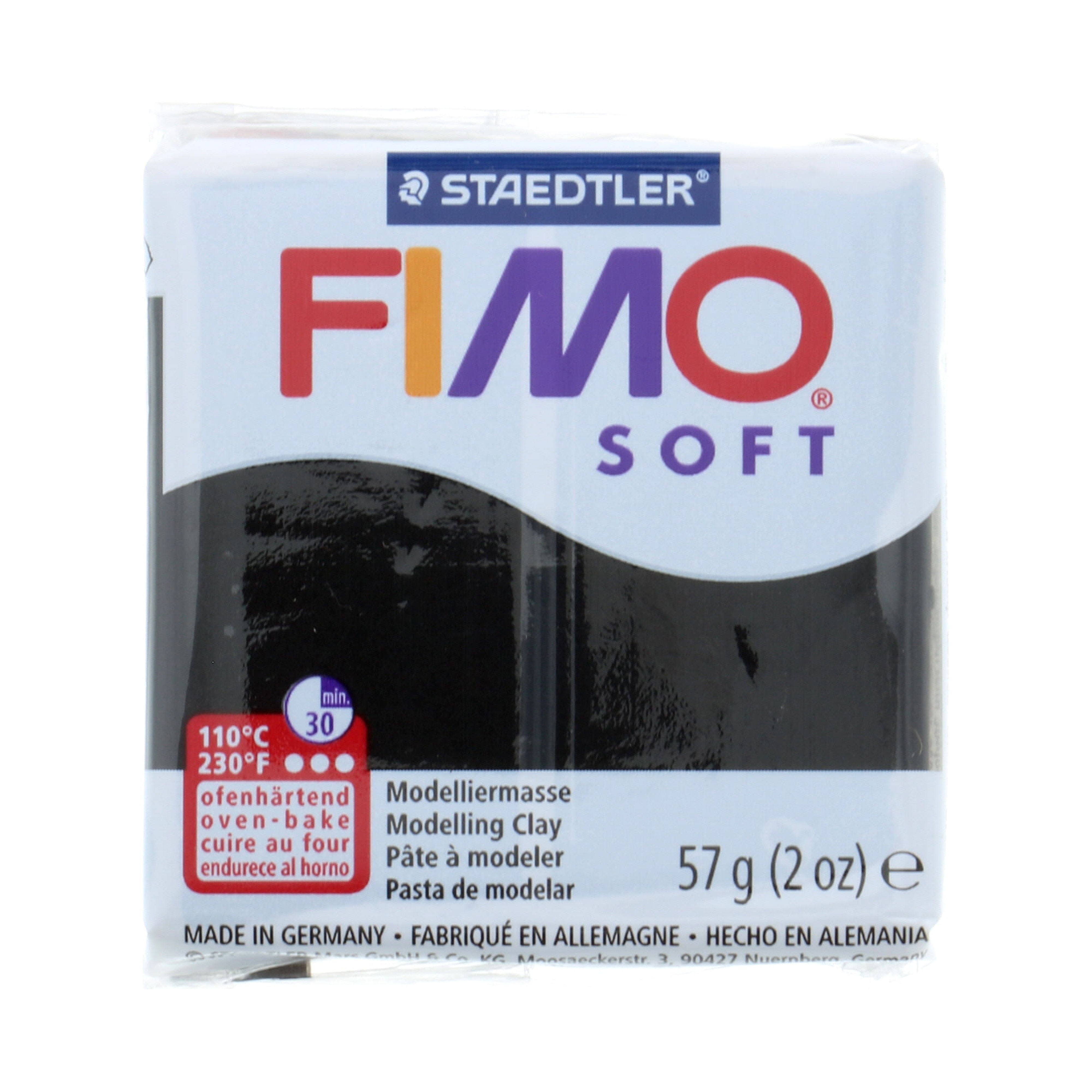 Fimo Soft Polymer Clay 454g - Black