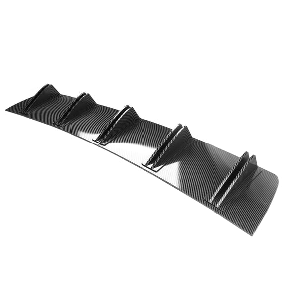 Fin Bumper Carbon Fiber Rear Bumper Lip Diffuser, Universal Fit, Easy Installation for Most Cars