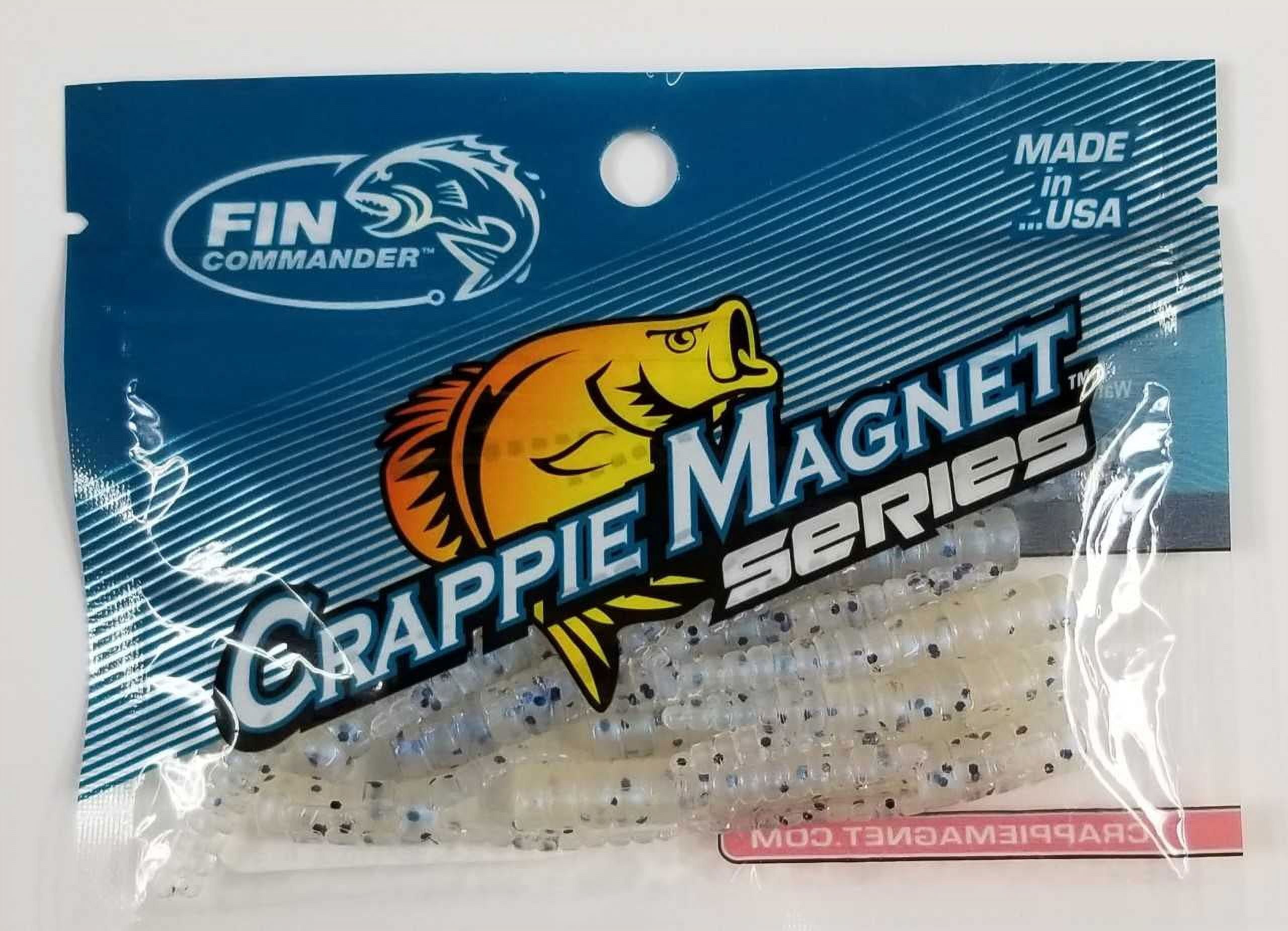 Fin Commander Crappie Split Tail Fishing Lure, Sho Nuf 16 Count