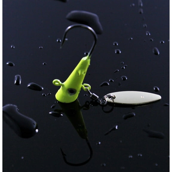 Fin Commander Fin Spin Jig Head- Chartreuse, 1/8 oz, 2 Count