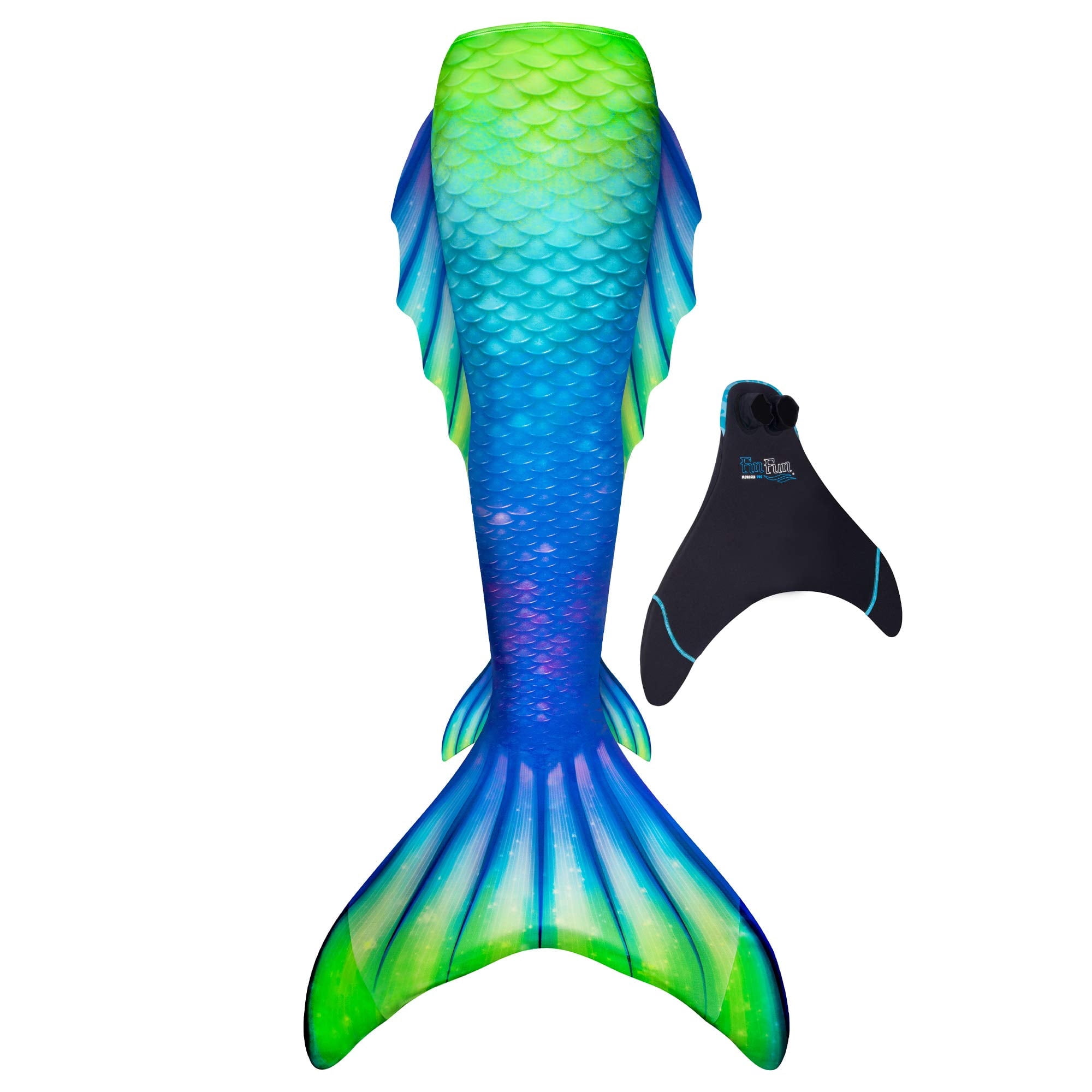 Fin Fun Atlantis with Included Monofin - Swimmable Mermaid Tail w/ 3D ...