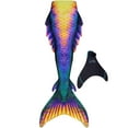 thumbnail image 1 of Fin Fun Atlantis - Mermaid Tail w/ Reinforced Tips & Monofin | 3D Side & Back Fins - for Women, Teen and Adults - (Riptide, Adult XL), 1 of 7