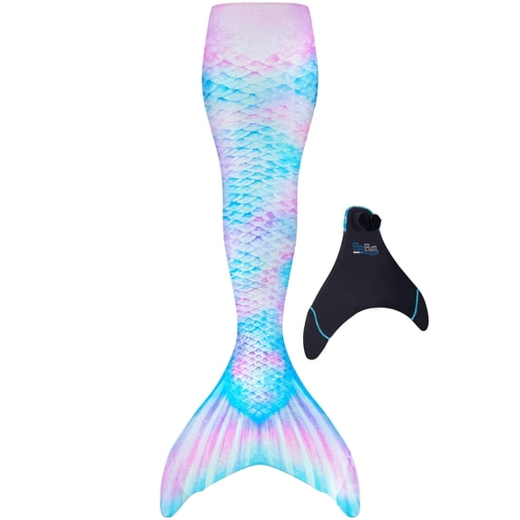 Fin Fun Print Fin Fun Limited Edition Mermaid Tail for Swimming for Girls and Kids ...
