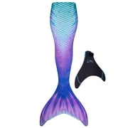 Fin Fun Limited Edition Mermaid Tail for Women, Teen and Adults with Monofin, Adult Medium, Lotus Moon
