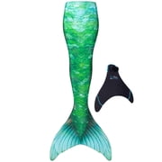 Fin Fun Limited Edition Mermaid Tail for Women, Teen and Adults with Monofin, Adult X-Small, Island Opal