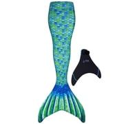 Fin Fun Mermaidens - ذيول سباحة حورية البحر مع زعانف أحادية للبالغين، مقاس XL للبالغين، أخضر أسترالي، قطعتان