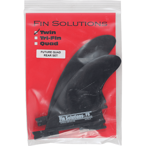 Fin Solution Future Quad Rear TwinBlack 2Fin Set