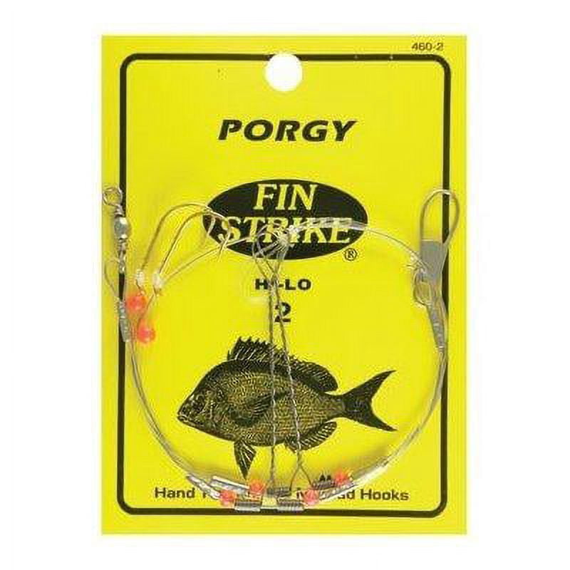 Fin Strike 460 Size 4 Gold Hook Red Bead Porgy Rig 1pc - Walmart.com