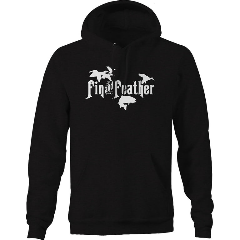 Size DOES Matter Fishing Fish Hoodie for Big Men 3XL Black