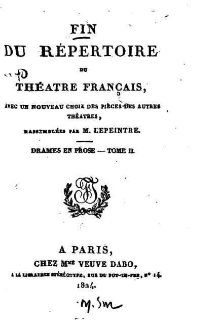 Fin du RÃ©pertoire du ThÃ©Ã¢tre FranÃ§ais, avec Un Nouveau Choix des PiÃ¨ces des Autres ThÃ©Ã¢tres - Tome II, (Paperback)