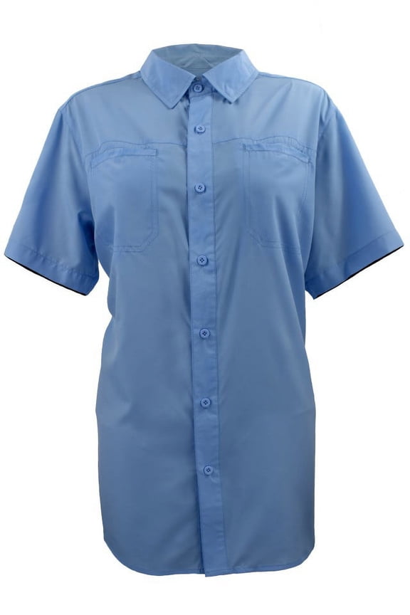 Elite Angler Women's Short Sleeve Fishing Shirt, Large, Moisture Wicking, Quick Dry