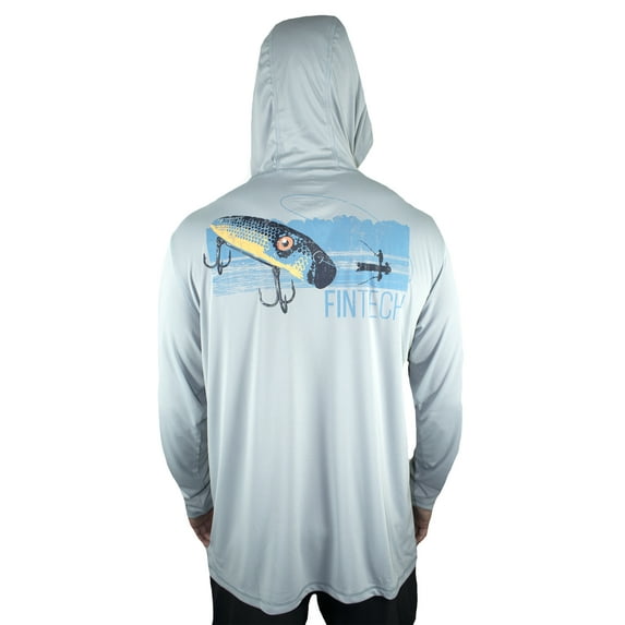 FinTech Men's Long Sleeve Performance Fishing Hoodie- "Evening Cast'