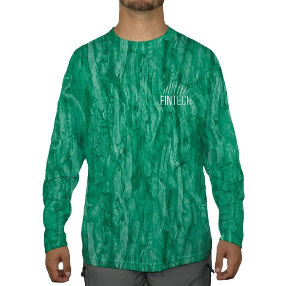FinTech Men's Long Sleeve Performance Fishing Tee- "Camo AOP"