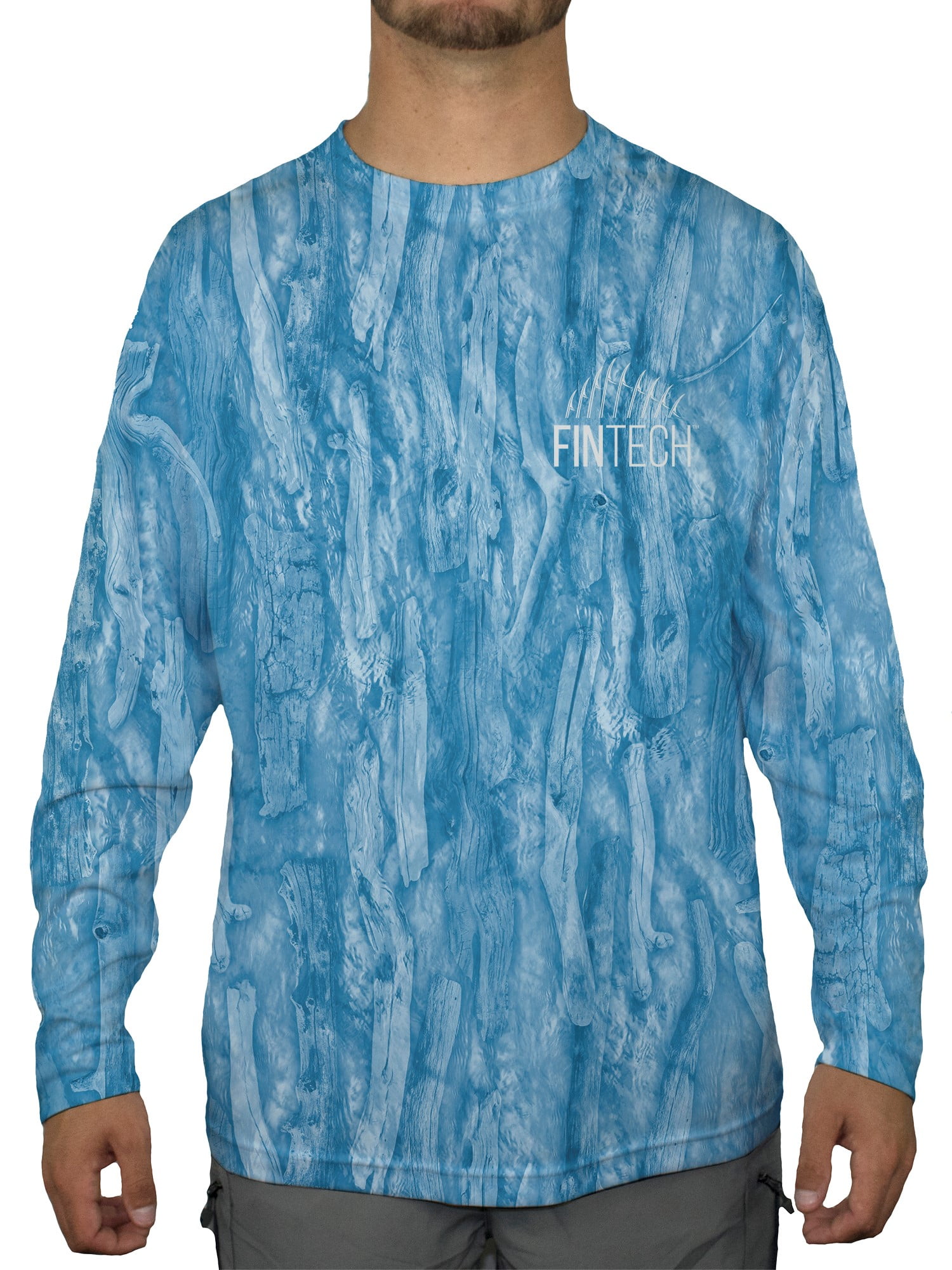 FINTech Fishing Shirt Mens XXL Gray Long Sleeve Performance Activewear Top