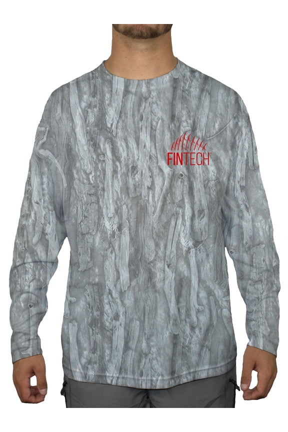 Sun Defender Men's Long Sleeve Performance Fishing Tee, "Camo AOP"