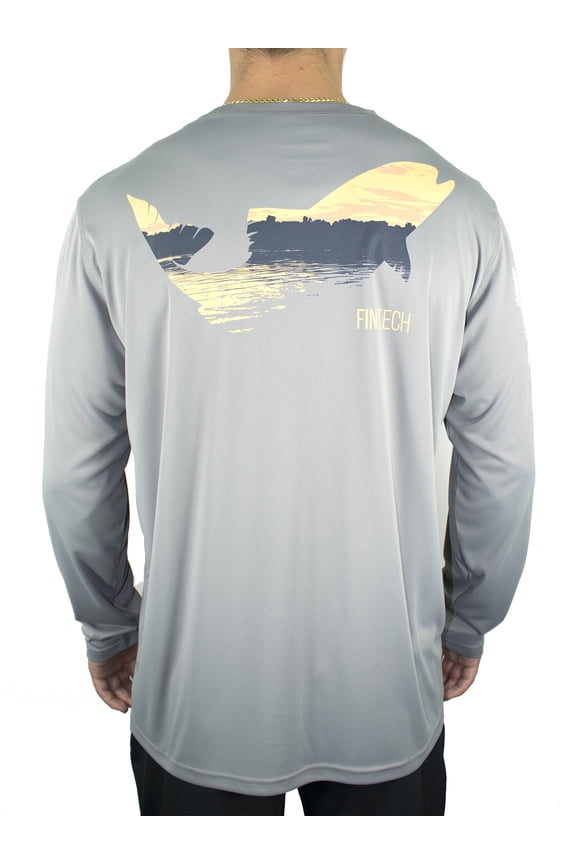 Sun Defender Men's Long Sleeve Performance Fishing Tee, Lightweight, Breathable, Durable