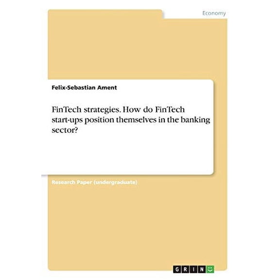 FinTech strategies. How do FinTech start-ups position themselves in the banking sector? Paperback 3346277259 9783346277251 Felix-Sebastian Ament