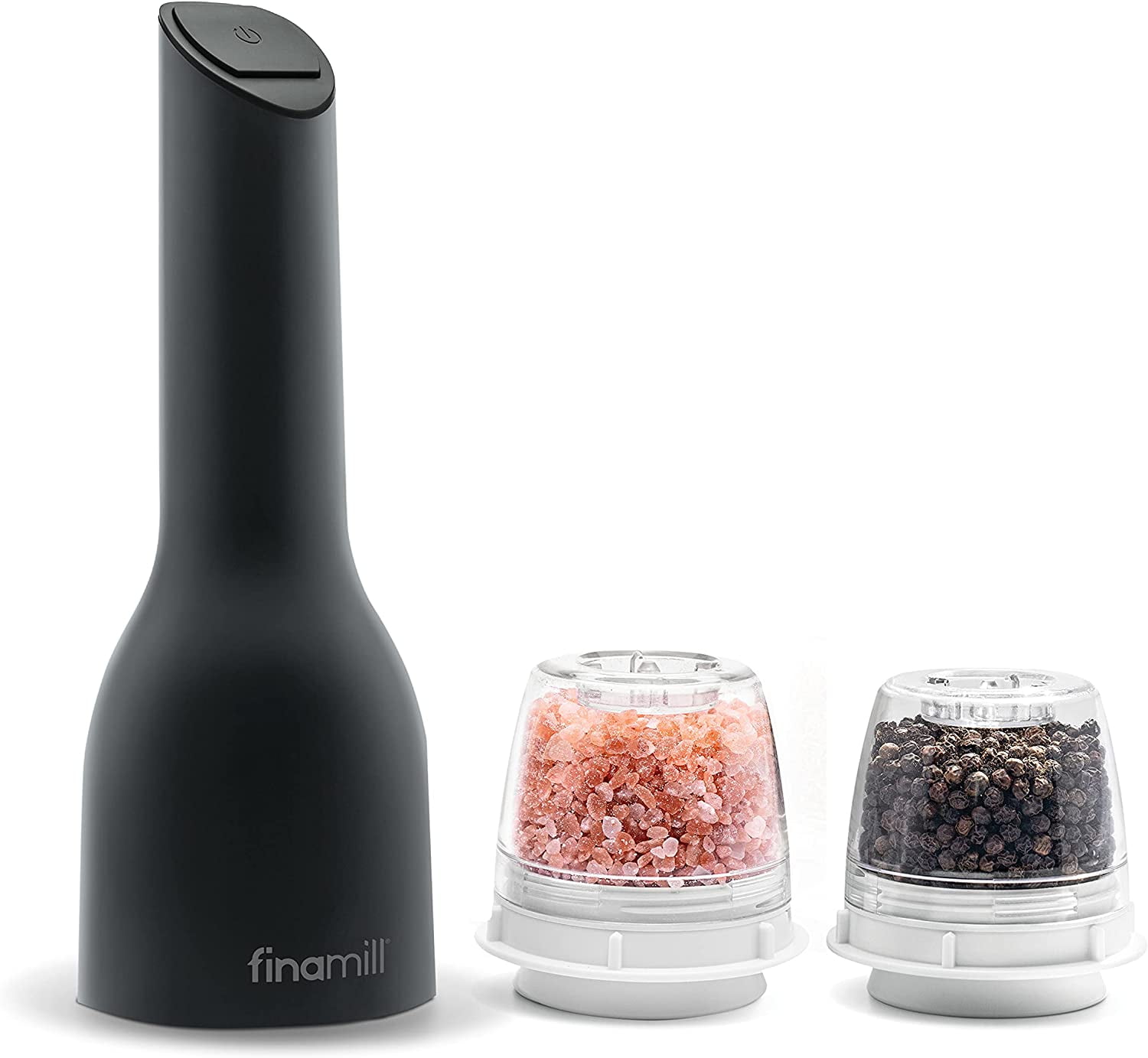  FinaMill's Award-Winning Battery Operated Salt and Pepper  Grinder Set - Adjustable Coarseness, Ceramic Grinding Elements, LED Light,  2 Quick-Change ProPlus Pods - Perfect for Home Cooking & Gifting: Home &  Kitchen