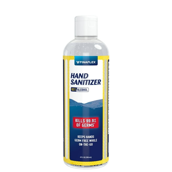 Finaflex Hand Sanitizer 4oz Travel Size 62% Alcohol Gel