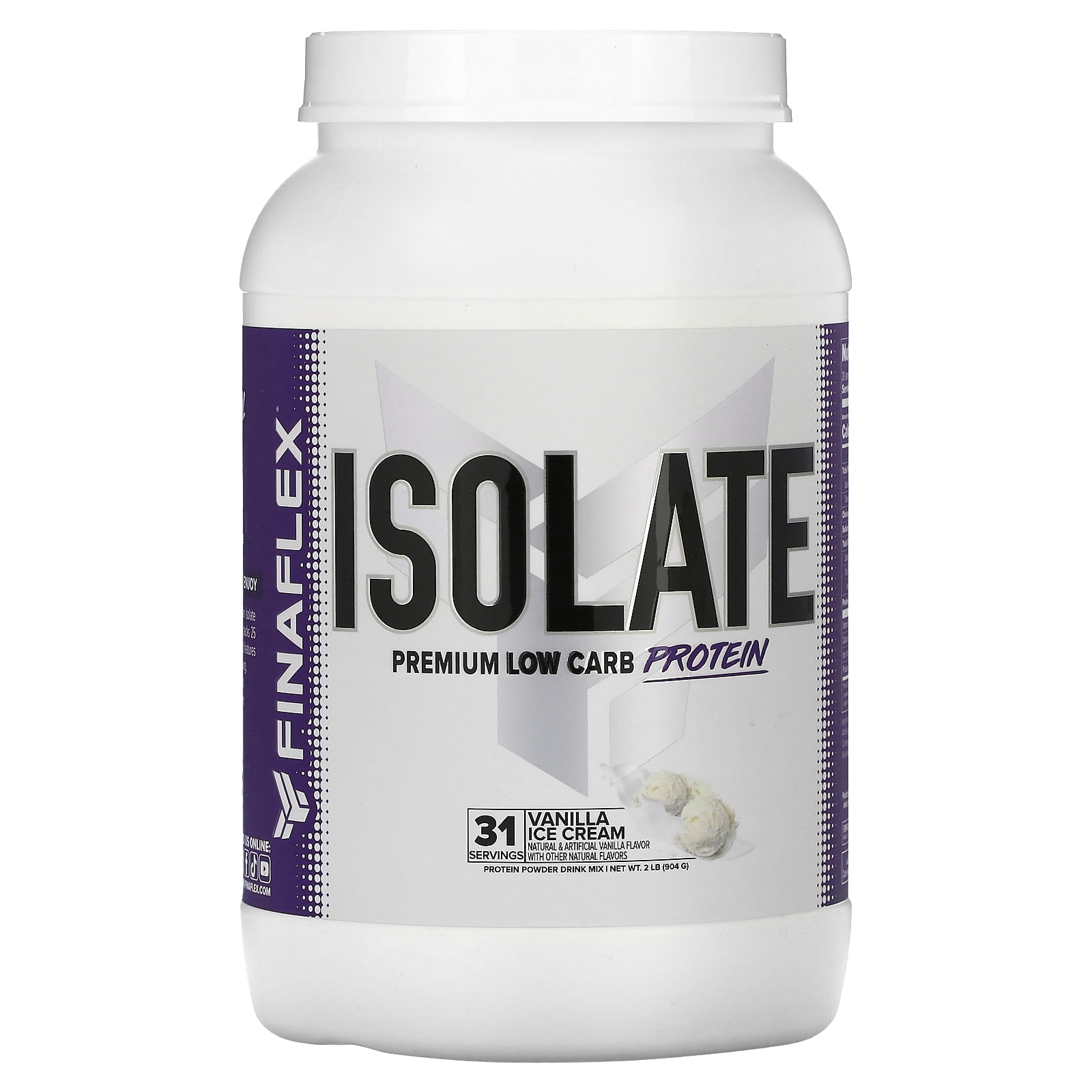 Finaflex Isolate Whey Protein Powder, 31 Servings - Vanilla Ice Cream Flavor